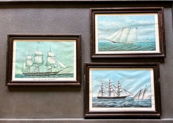 Set Of 3 Framed Maritime Prints