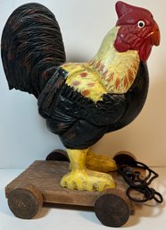 Vintage Wood Pull-Along Rooster