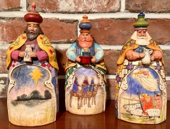 HEARTWOOD CREEK By JIM SHORE Folk Art Colorful Wisemen