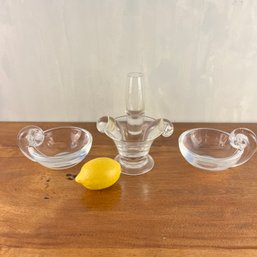 An Assortment Of Fabulous Steuben Pieces - Olive Dish -  Candy Dish And More!