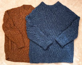 Hand Knit Wool Sweaters - Medium Size