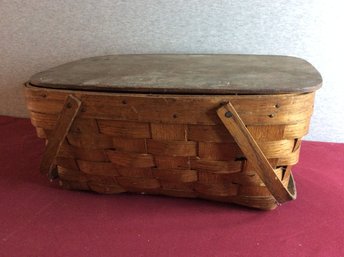 Vintage Woven Picnic Basket