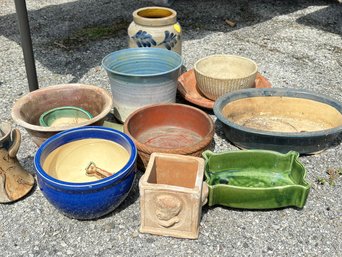 A Collection Of Vintage Ceramic Planters