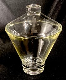Vintage MCM Clear Lidded Glass Candy Jar