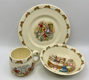 Vintage Royal Doulton Bunnykins ~ 3 Pc Set ~