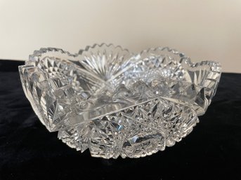 Crystal Cut Serving Bowl