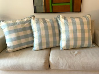 Set Of Three Silk Pillows