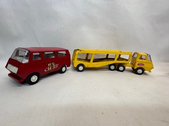 TONKA Fire Chief Van & Car Carrier Light Playwear