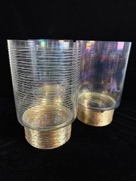 3 Reflective Glass Vases