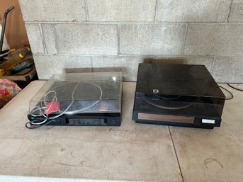 2 Vintage Record Turn Tables Untested