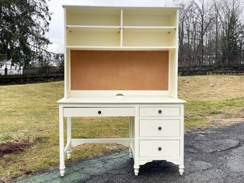 A Painted Wood Desk And Bookshelf Hutch By Bellini