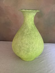 YellowGreen Large Glass Vase Made In Spain