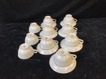 Several Piece Noritake Dawn Cup And Saucer Collection