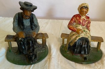 Pair Of Vintage Cast Iron Bookends