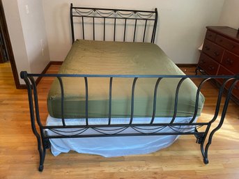 Metal Frame Queen Size Bed. Part Of A Bedroom Set.