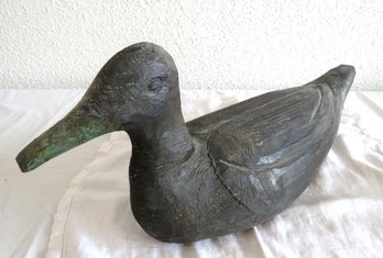 Antique Large Wood Carved Duck Decoy
