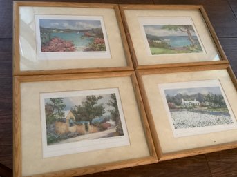 4pc Framed Bermuda Prints