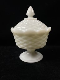 Lidded Milk Glass Candy Dish