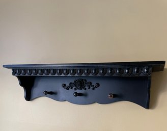 Charming Black Wall Shelf In Nice Condition