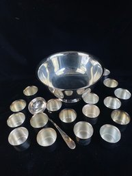 International Silver Company Juice Bowl, Ladle And Cups