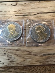 2 Presidential Coins. Washington & Roosevelt 1982.  L32