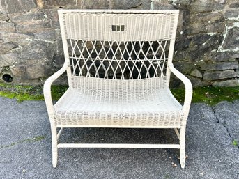 Vintage Wicker Love Seat