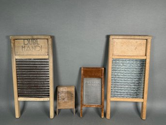 Vintage Washboards Including Crystal Brand And Dubl Handi