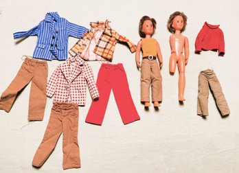 1973 Sunshine Family's Father Steve Dolls (one Broken) & Some Ken Clothes