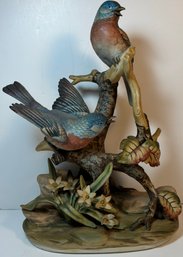 Vintage Rare Andrea Sadek Blue Birds Figurine