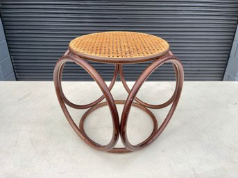 Vintage Thonet Style Bentwood And Cane Stool