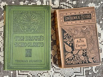 Pair Of Antiquarian Editions Of Tom Brown Titles By Thomas Hughes (undated)