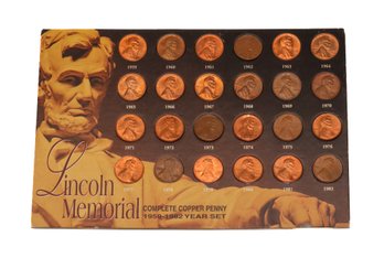 1959-1982 Lincoln Memorial Complete Copper Penny Year Set