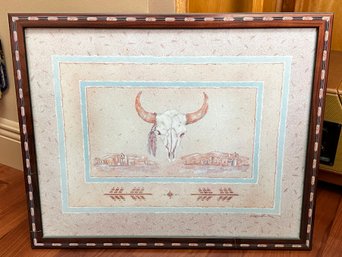 An Original Embossed Rubbing - Southwestern Themed - Signed Coppersmith