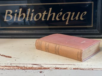 Bibliotheque Book Sign- Glass & Wood Composition