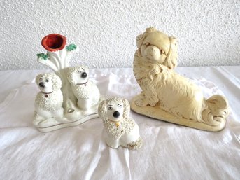 3 Piece Poodle & Cocker Spaniel Dog Figures