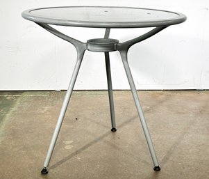 A Vintage Modern Metal And Glass Side Table