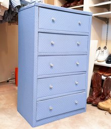 A Closet Storage Drawer Tower - Upholstered For Softness