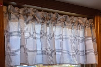 3 Pairs Of Curtains And One Valance With Rods