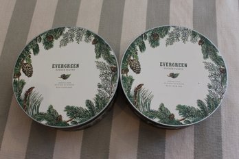 8 Pottery Barn Evergreen Dinner Plates In Original Packaging
