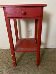 Red Wooden Painted Telephone Table