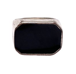 Vintage Large Onyx Ring, Size 8.75