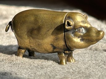 Antique 19th Century Victorian Era Figural Pig Match Safe/Vesta