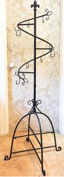 A Vintage Wrought Iron Hanging Rack - Wonderful For Closet Or Display!