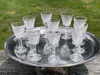 Large Lot Of 10 Waterford Crystal Ireland 'ALANA' Cordial Glasses