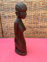 African Tribal Wooden Sculpture- Kneeling Women