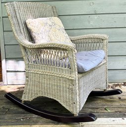 A Modern Wicker Rocking Chair