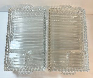 Lot Of 8 1940s Hazel Atlas Sip & Smoke Luncheon Snack Trays