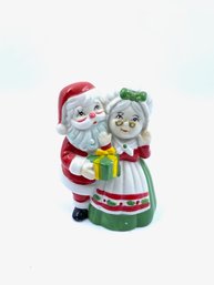 Vintage Mr & Mrs Claus Ceramic Bell