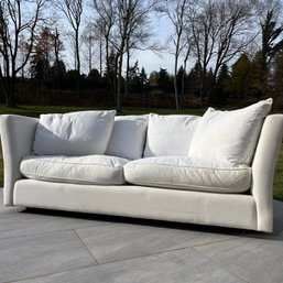 A 91' Tuxedo Style Linen Sofa By Shabby Chic - Slipcover (not Shown)