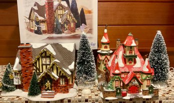 DEPT 56 ANGEL HOUSE SNOW VILLAGE & DEPT 56  NORTH POLE HOME OF MR. And MRS CLAUS